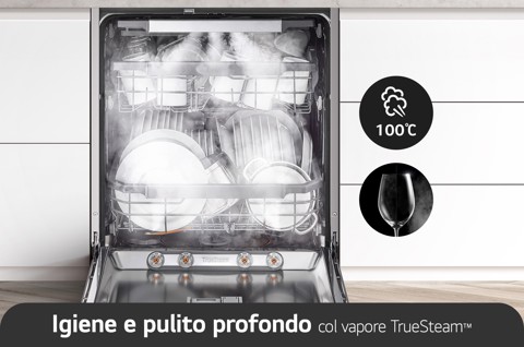 LG QuadWash DB365TXS Lavastoviglie a scomparsa totale Classe B 14 coperti Vapore Wi-Fi