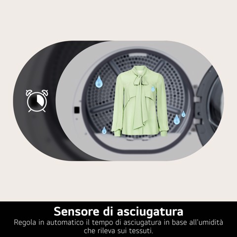 LG RHX9009TWC Asciugatrice Intelligente AI Dry 9 kg Classe A Bianco