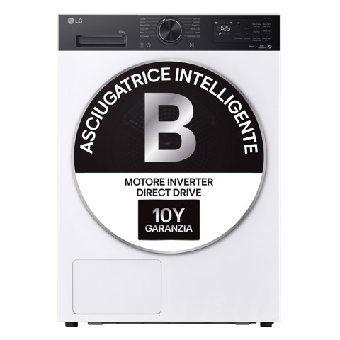 LG RNX5009TKB Asciugatrice Intelligente AI Dry 9 kg Classe B Bianco/Nero