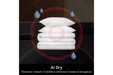 LG RNX5009TWBB asciugatrice Libera installazione Caricamento frontale 9 kg Bianco