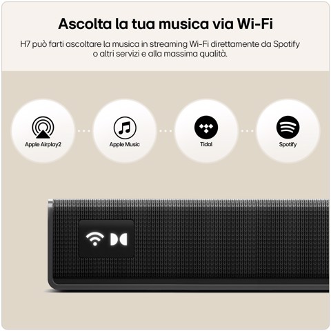LG Sound Suite H7, Soundbar all-in-one con audio spaziale 9.1.6 & Dolby Atmos FlexConnect, Black