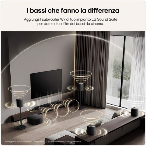 LG Sound Suite W7, Subwoofer Wireless per bassi profondi e immersivi