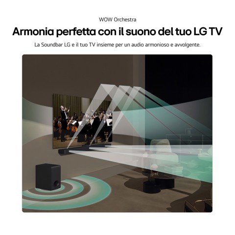 LG Soundbar S80TY, 480W su 3.1.3 canali, Dolby Atmos, Wi-Fi