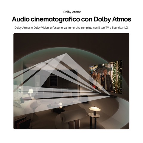 LG Soundbar S80TY, 480W su 3.1.3 canali, Dolby Atmos, Wi-Fi