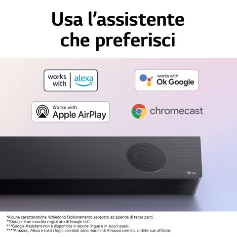 LG Soundbar S95QR 810W 9.1.5 canali, Meridian, Dolby Atmos, NOVITÀ 2022