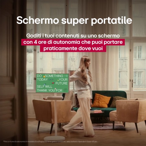 LG StanbyME 2 27LX6TDGA schermo super portatile 27'' touchscreen, webOS, HDMI, USB-C 2025