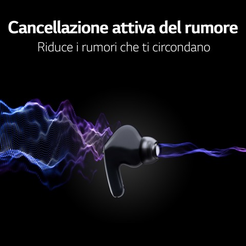 LG TONE Free FP5 - Cuffie True Wireless Bluetooth con ANC (Nero)
