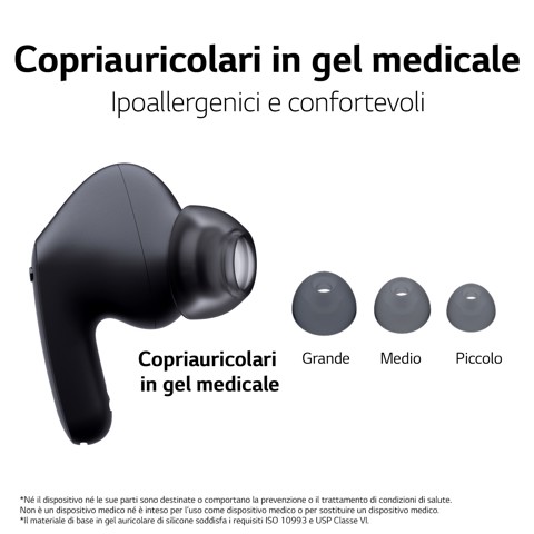 LG TONE Free FP5 - Cuffie True Wireless Bluetooth con ANC (Nero)