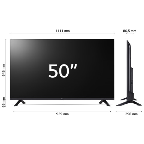 LG UHD 50'' Serie UT73 50UT73006LA, TV 4K, 3 HDMI, SMART TV 2024