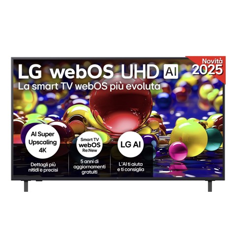 LG UHD AI 55UA74006LB TV webOS Serie UA74 55'' 4K, α7 Gen8, HDR10, 20W, 3 HDMI con Game Optimizer, Smart TV WebOS 2025