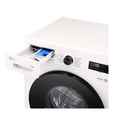 LG W4NX1095NWB Lavasciuga 9/5kg Serie X1, Classe A/E, 6 Motion Direct Drive, Wi-Fi, 1400 giri, Allergy Care, Bianca
