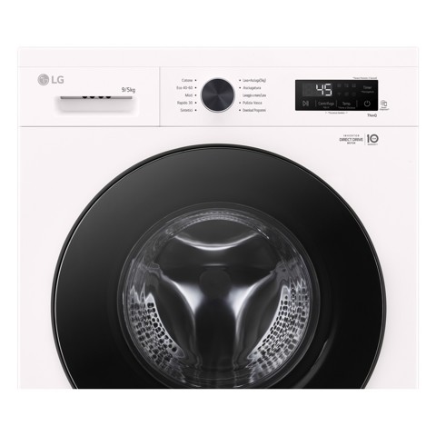 LG W4NX1095NWB Lavasciuga 9/5kg Serie X1, Classe A/E, 6 Motion Direct Drive, Wi-Fi, 1400 giri, Allergy Care, Bianca