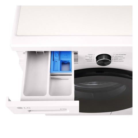 LG W4NX1095NWB Lavasciuga 9/5kg Serie X1, Classe A/E, 6 Motion Direct Drive, Wi-Fi, 1400 giri, Allergy Care, Bianca