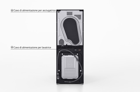 LG WashTower WT1210BBF Colonna Bucato Lavatrice + Asciugatrice 12/10kg AI DD, Classe A-10%/A+++, Pannello unificato