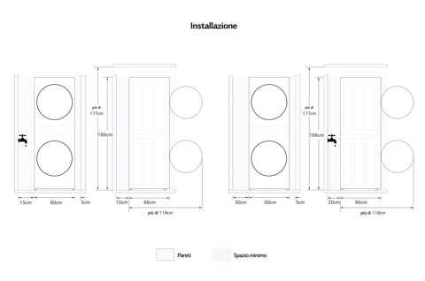 LG WashTower WT1210BBF Colonna Bucato Lavatrice + Asciugatrice 12/10kg AI DD, Classe A-10%/A+++, Pannello unificato