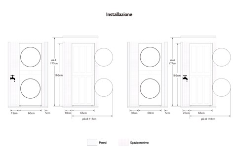LG WashTower WT1210BBF Colonna Bucato 12/10kg AI DD, Classe A, Pannello unificato
