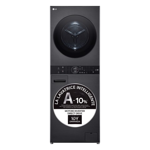 LG WashTower WT1210BBF Colonna Bucato 12/10kg AI DD, Classe A, Pannello unificato
