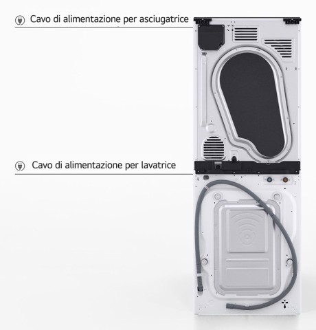 LG WT1210WWF lavasciuga Libera installazione Caricamento frontale Bianco A