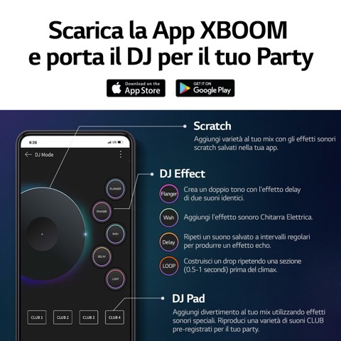 LG XBOOM 360 (RP4) speaker con Audio 360° Borgogna - Beige