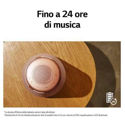 LG XBOOM 360 XO3, Speaker omnidirezionale 50W, Illuminazione, IP54, Bluetooth 5.1, Black