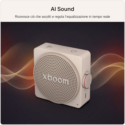 LG xboom Mini by will.i.am, Speaker Bluetooth portatile 5W, Compatto e versatile, 10 ore di autonomia, IP67, Black