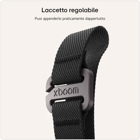 LG xboom Mini by will.i.am, Speaker Bluetooth portatile 5W, Compatto e versatile, 10 ore di autonomia, IP67, Black