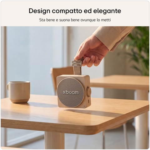 LG xboom Mini by will.i.am, Speaker Bluetooth portatile 5W, Compatto e versatile, 10 ore di autonomia, IP67, Black