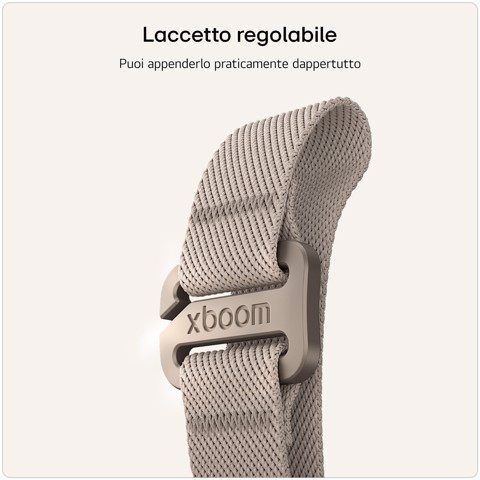 LG xboom Mini by will.i.am, Speaker Bluetooth portatile 5W, Compatto e versatile, 10 ore di autonomia, IP67, Grey