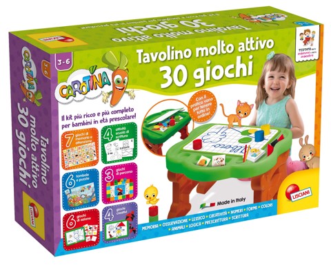 Lisciani Carotina Tavolino Molto Attivo 30 Giochi