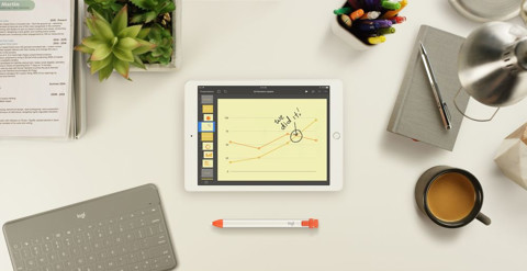 Logitech Crayon 914-000034 penna per PDA 20 g Arancione, Bianco