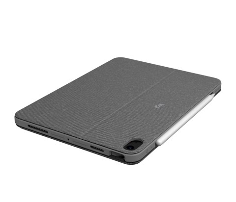 Logitech Combo Touch Custodia con Tastiera per iPad Air (4. gen - 2020) - Tastiera Retroilluminata Rimovibile, Trackpad Click-Anywhere, Smart Connector - Grigio.