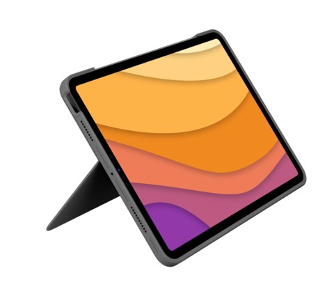 Logitech Combo Touch Custodia con Tastiera per iPad Air (4. gen - 2020) - Tastiera Retroilluminata Rimovibile, Trackpad Click-Anywhere, Smart Connector - Grigio.