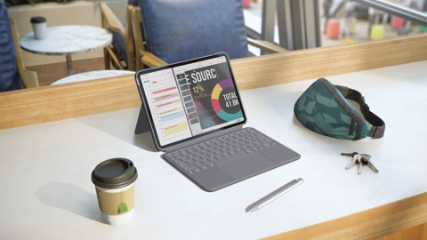 Logitech Combo Touch per iPad Air da 11", iPad Air (5a gen)