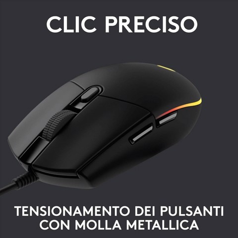 Logitech G G203 LIGHTSYNC mouse gaming a filo