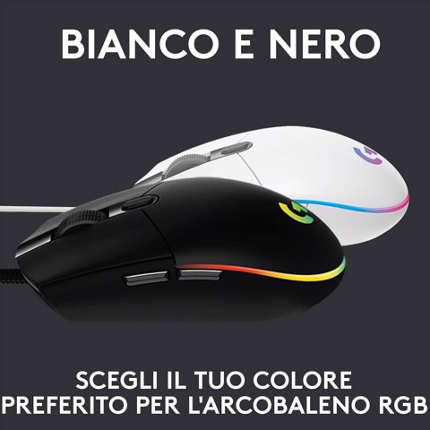 Logitech G G203 LIGHTSYNC mouse gaming a filo