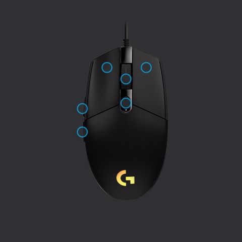 Logitech G G203 LIGHTSYNC mouse gaming a filo