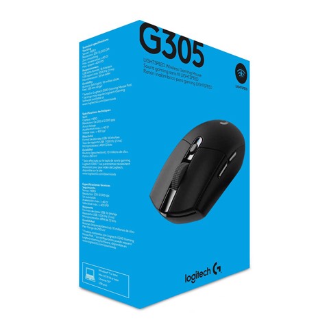 Logitech G G305 LIGHTSPEED Mouse Gaming Wireless, Sensore 12K HERO, 12.000 DPI, Design Leggero, 6 Pulsanti Programmabili, Batteria 250 Ore, Memoria Integrata, PC/Laptop - Nero