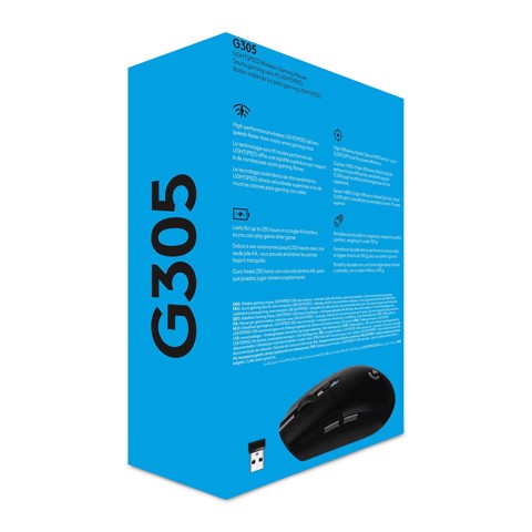Logitech G G305 LIGHTSPEED Mouse Gaming Wireless, Sensore 12K HERO, 12.000 DPI, Design Leggero, 6 Pulsanti Programmabili, Batteria 250 Ore, Memoria Integrata, PC/Laptop - Nero