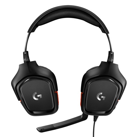 Logitech G G332 Cuffia Gaming con Microfono A Filo Nero, Rosso