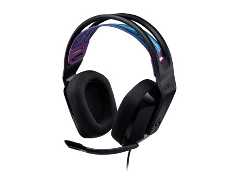 Logitech G G335, Cuffia Gaming cablata con microfono flip-to-mute, jack audio da 3,5 mm, imbottiture in memory foam, leggera, compatibile con PC, PlayStation, Xbox, Nintendo Switch/Switch 2 - Nero