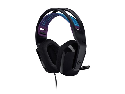 Logitech G G335, Cuffia Gaming cablata con microfono flip-to-mute, jack audio da 3,5 mm, imbottiture in memory foam, leggera, compatibile con PC, PlayStation, Xbox, Nintendo Switch/Switch 2 - Nero
