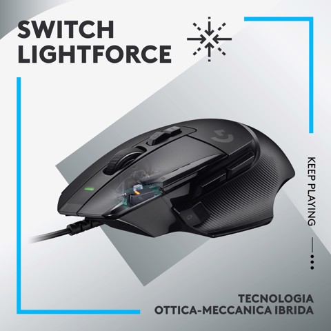 Logitech G G502 X mouse gaming a filo