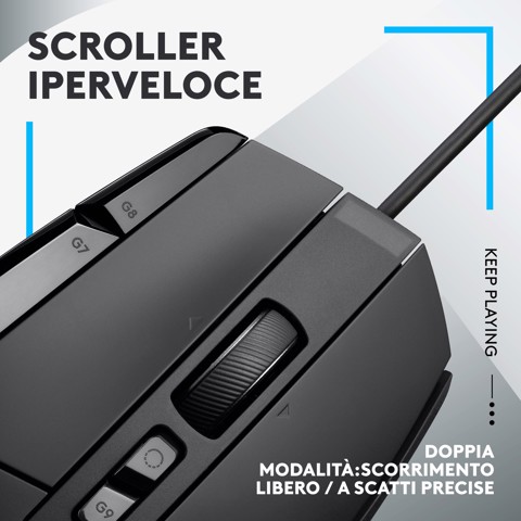 Logitech G G502 X mouse gaming a filo