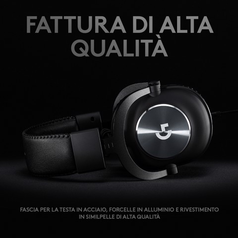 Logitech G PRO X cuffia gaming cablata con microfono 7.1 Surround