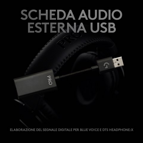 Logitech G PRO X cuffia gaming cablata con microfono 7.1 Surround
