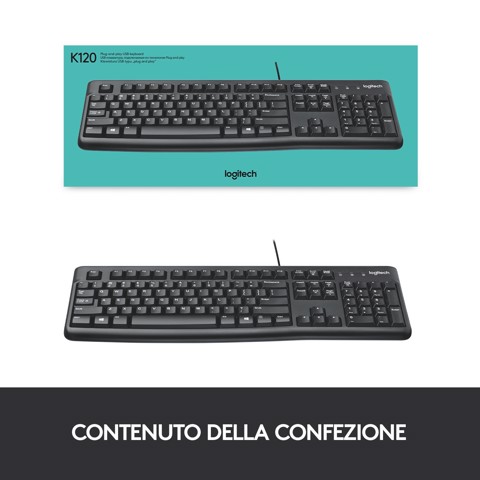 Logitech K120 Tastiera con Cavo