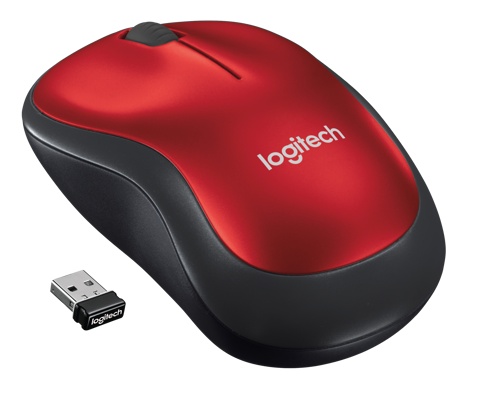 Logitech M185 mouse wireless (rosso)
