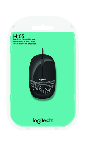 Logitech M105 mouse Ambidestro USB tipo A Ottico