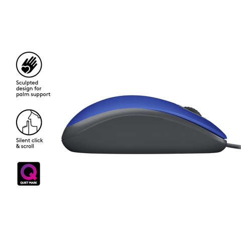 Logitech M110 mouse Ambidestro USB tipo A Ottico 1000 DPI