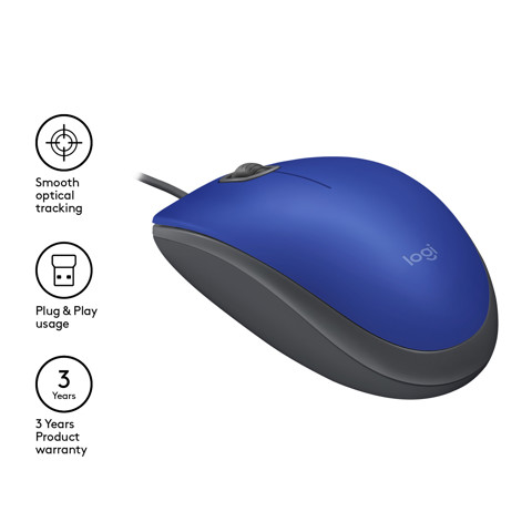 Logitech M110 mouse Ambidestro USB tipo A Ottico 1000 DPI